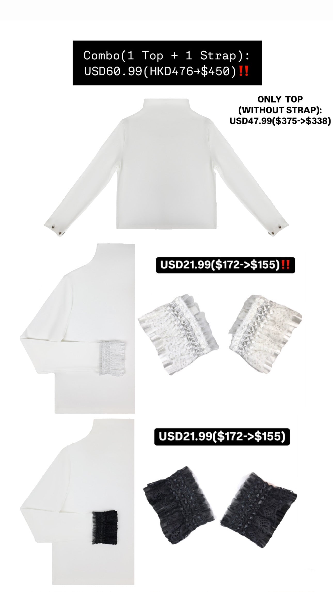 Patchy - Mock-neck Knit Long-sleeve Top with Campus Style Checked Trim