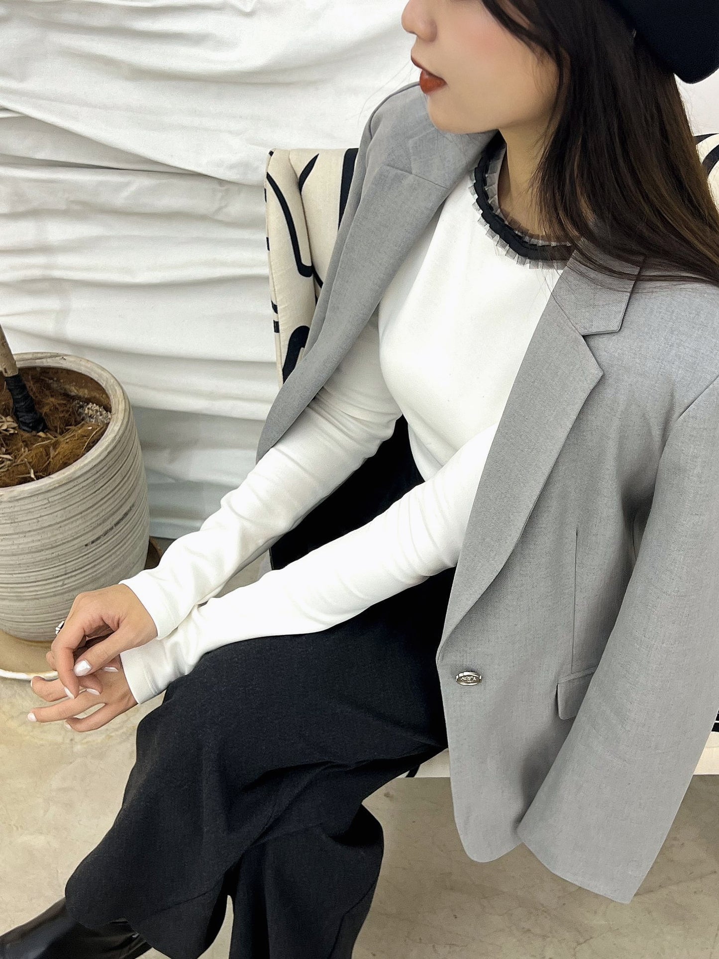 Patchy - Grey Blazer（Only Blazer Without Strap）