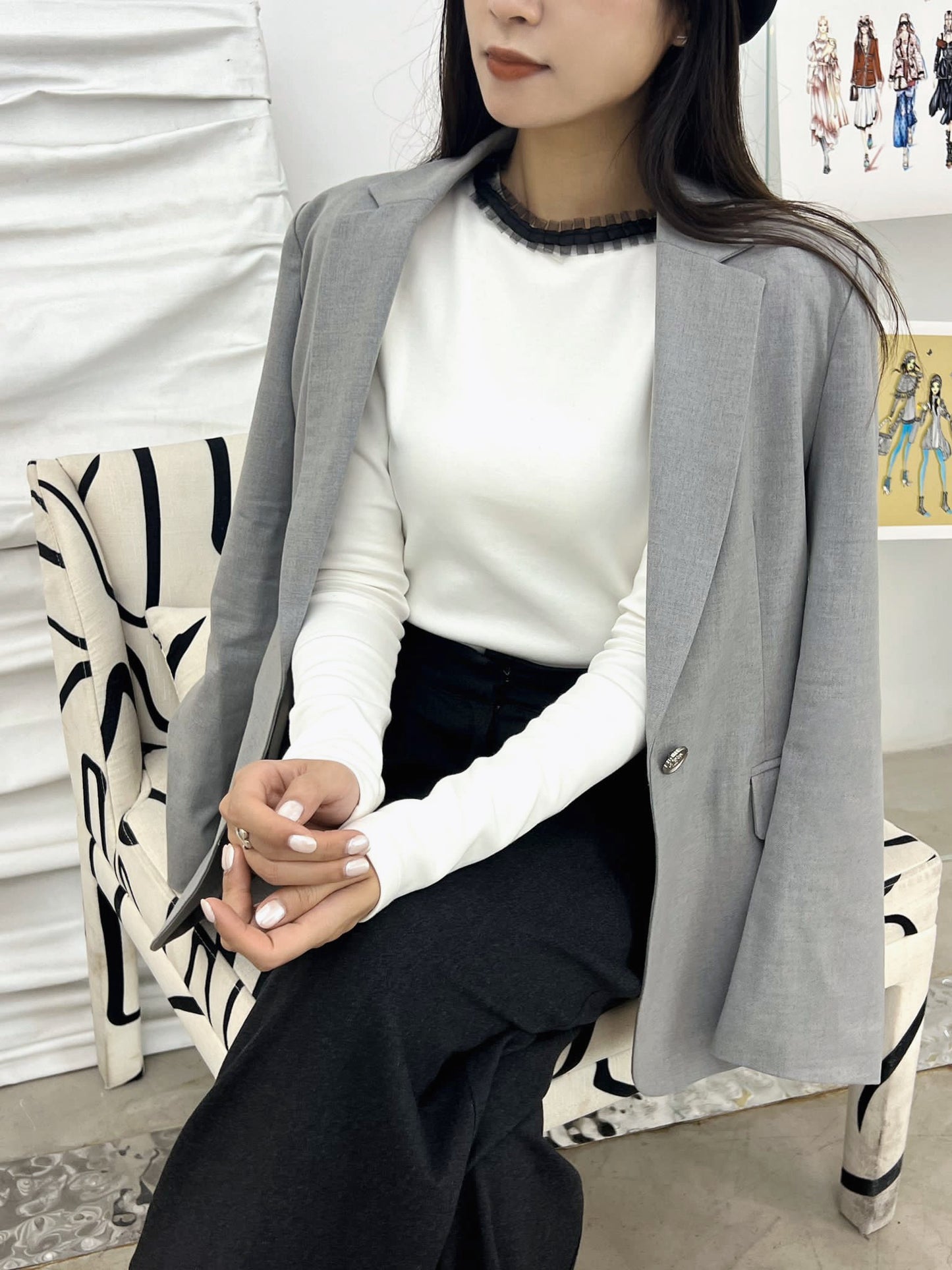 Patchy - Grey Blazer（Only Blazer Without Strap）