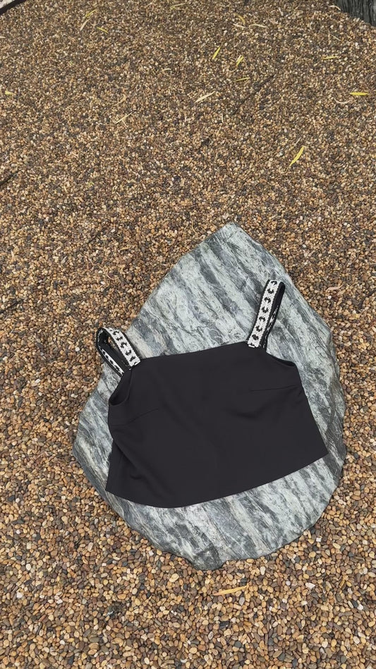 Patchy - Cami Top with Hand-braided Hemp Rope Straps